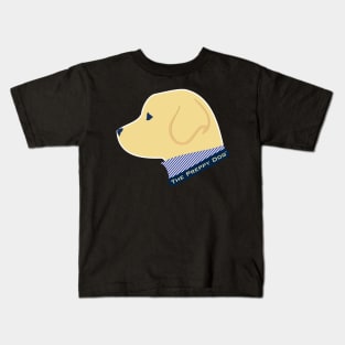 Preppy Golden Retriever Silhouette Kids T-Shirt